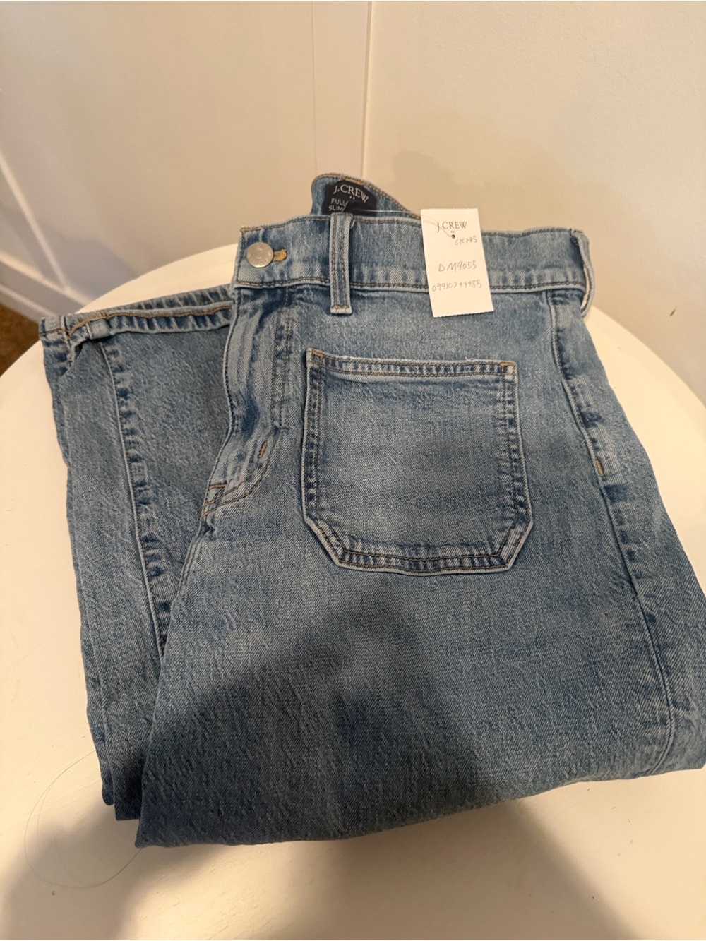 J.Crew Factory Full Length Slim Wide Leg patch pocket Jean
